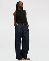 Wide-Leg Jean High-Rise with Pleats