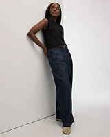 Wide-Leg Jean High-Rise with Pleats