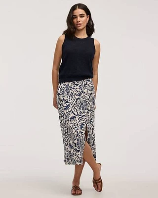 Midi Skirt with Front Slit