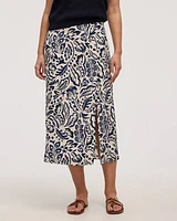 Midi Skirt with Front Slit