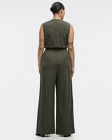 Sleeveless Straight-Leg Jumpsuit