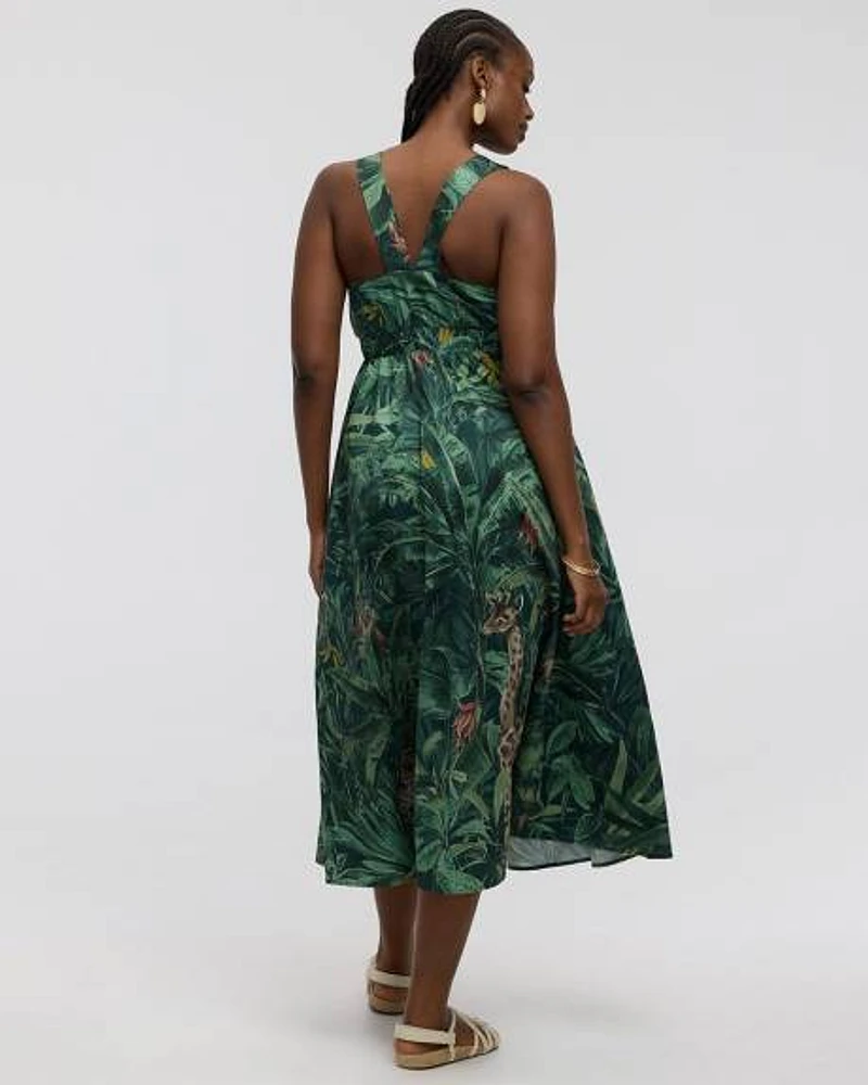 Robe maxi sans manches à col V
