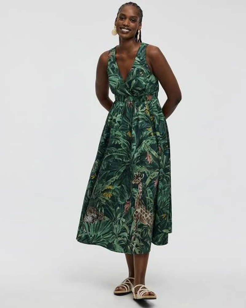 Robe maxi sans manches à col V