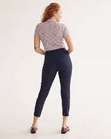 Pantalon cheville à taille haute et jambe étroite