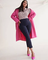 Pantalon cheville à taille haute et jambe étroite