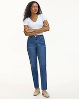 Tapered-Leg High-Rise Jean