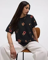 Short-Sleeve Crew-Neck T-Shirt Blouse