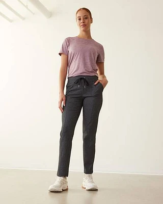 Pantalon urbain chiné à jambe étroite