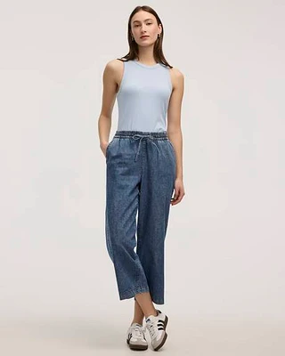 Wide-Leg Cropped Jean