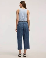 Wide-Leg Cropped Jean