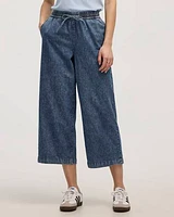 Wide-Leg Cropped Jean