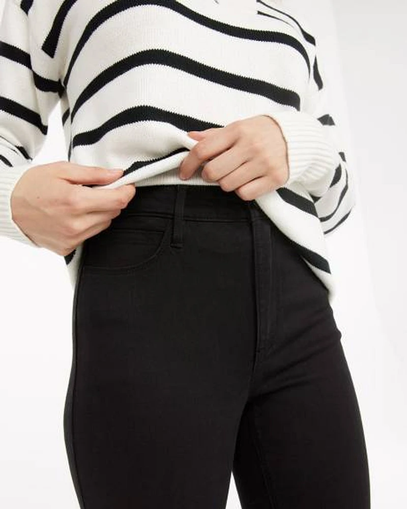 High-Rise Black Jean with Skinny Leg