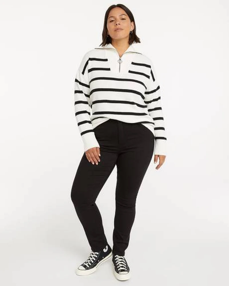 High-Rise Black Jean with Skinny Leg