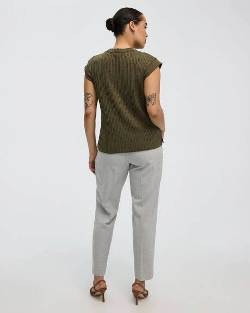 Extended-Sleeve Crew-Neck T-Shirt