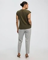 Extended-Sleeve Crew-Neck T-Shirt