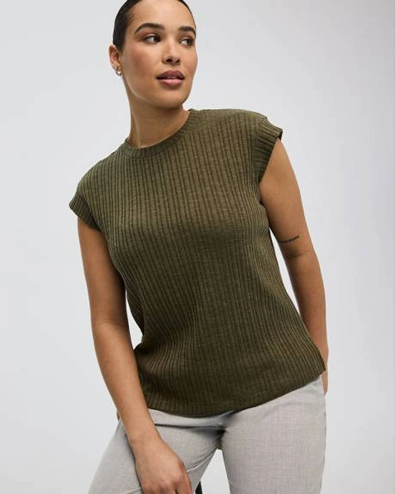 Extended-Sleeve Crew-Neck T-Shirt