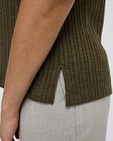 Extended-Sleeve Crew-Neck T-Shirt