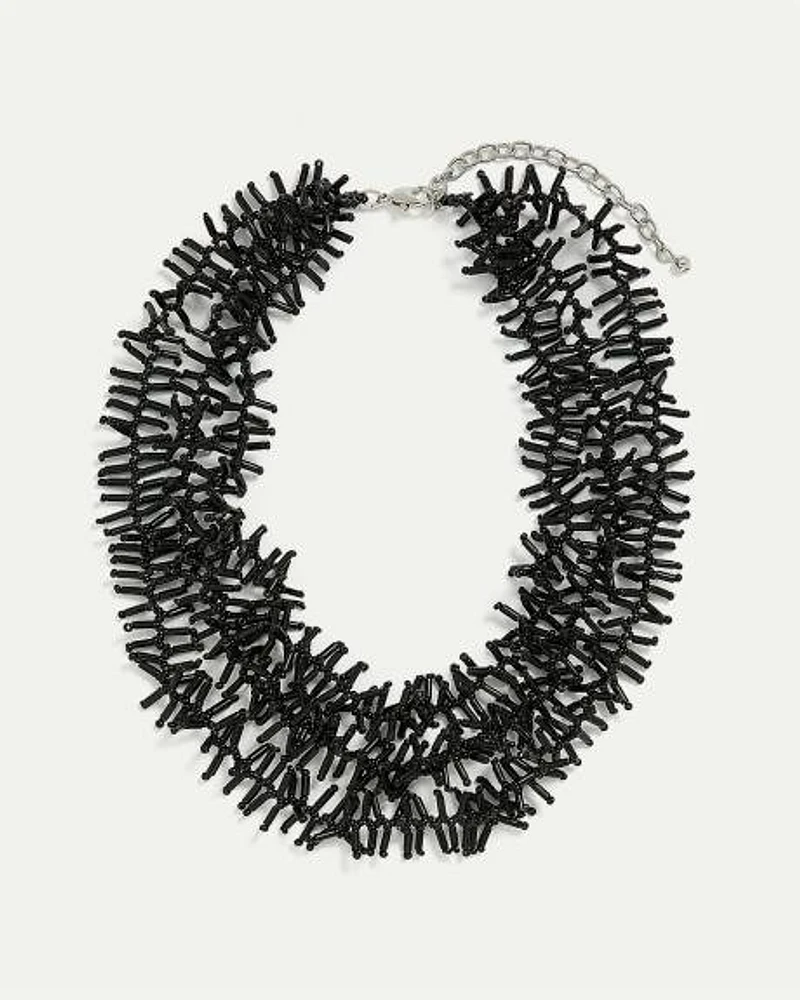 Coral-Effect Short Necklace
