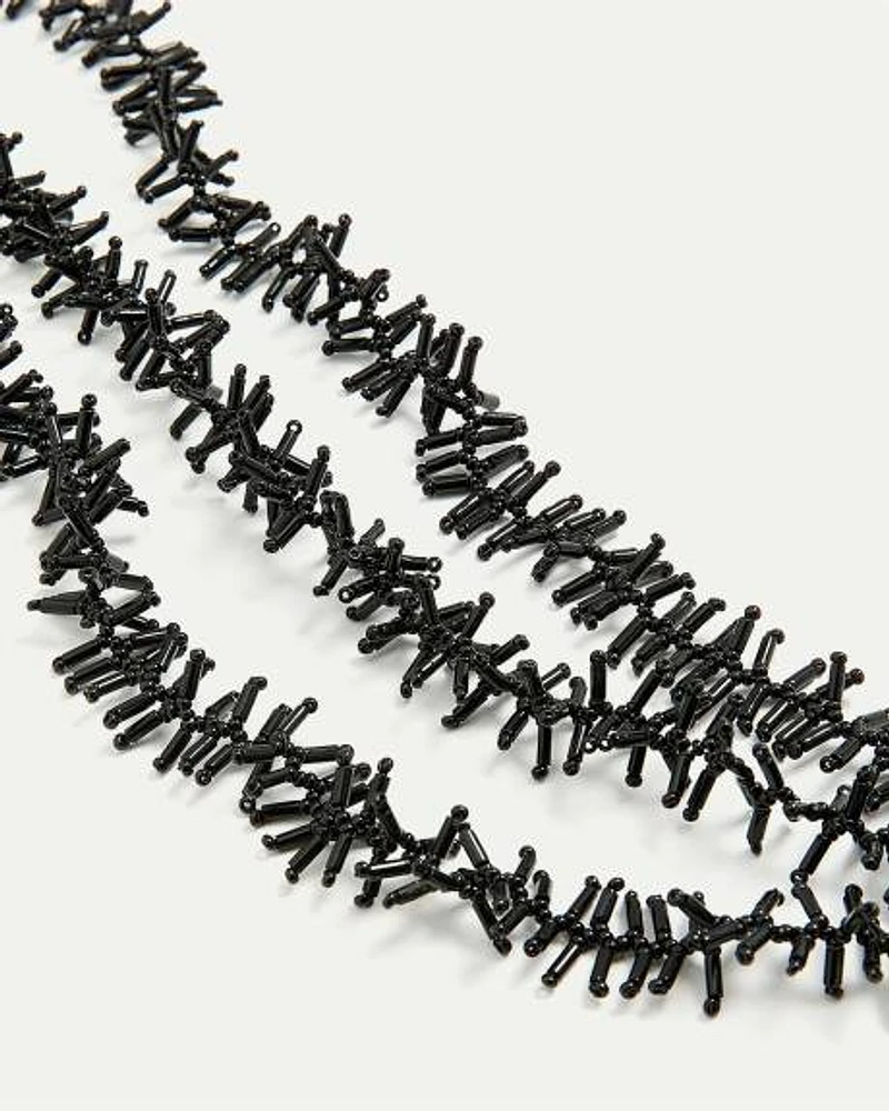 Coral-Effect Short Necklace