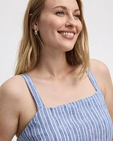 Sleeveless Bubble Mini Dress with Square Neckline