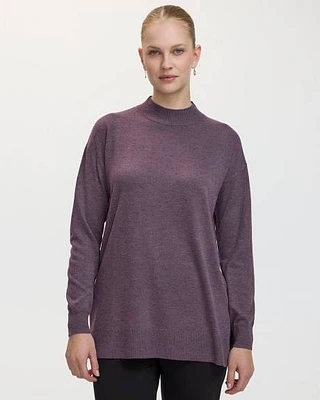 Long-Sleeve Mock-Neck Tunic