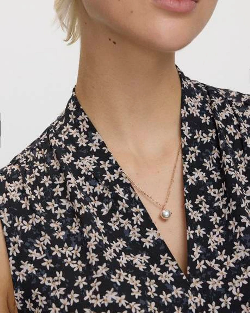 Sleeveless V-Neck Top