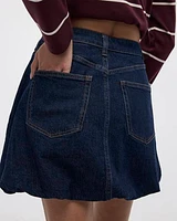 Minijupe ballon en denim