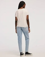 Short-Dolman-Sleeve Boat-Neck T-Shirt