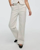 Straight-Leg Mid-Rise Pinstripe Jean