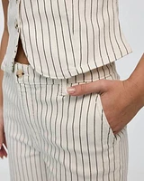 Straight-Leg Mid-Rise Pinstripe Jean