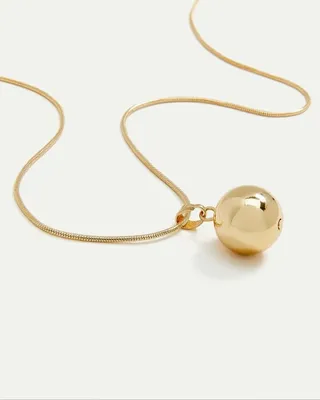 Long Necklace with Large Ball Pendant