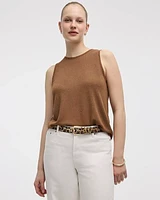 Camisole à col rond avec bordures crochetées