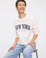 Long-Sleeve Crew-Neck Fleece Sweatshirt