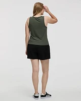 Scoop-Neck Ribbed Tank