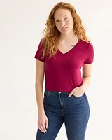 Short-Sleeve V-Neck Tee