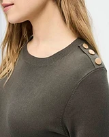 Long-Sleeve Crew-Neck Sweater Dress
