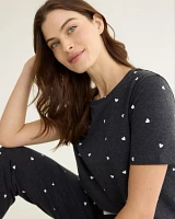 Short-Sleeve Crew-Neck Pyjama Top