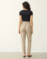 Tapered-Leg High-Rise Pant with Sash