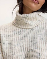 Long-Sleeve Cowl-Neck Loose Pullover