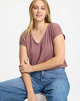 Extended-Sleeve V-Neck Tunic