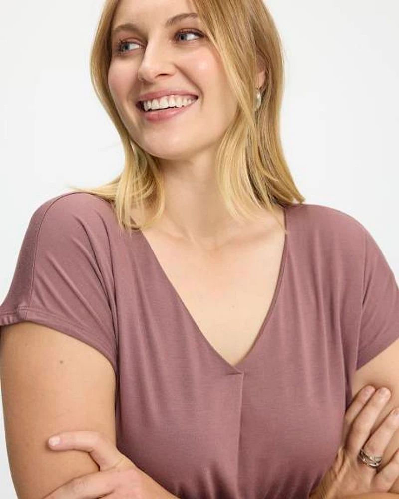 Extended-Sleeve V-Neck Tunic