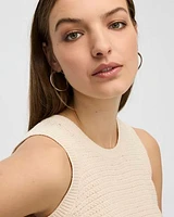Crew-Neck Tank with Fancy Stitches