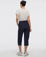 Textured Woven Capri Pant
