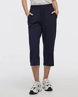 Textured Woven Capri Pant
