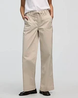 Wide-Leg Mid-Rise Utility Pant