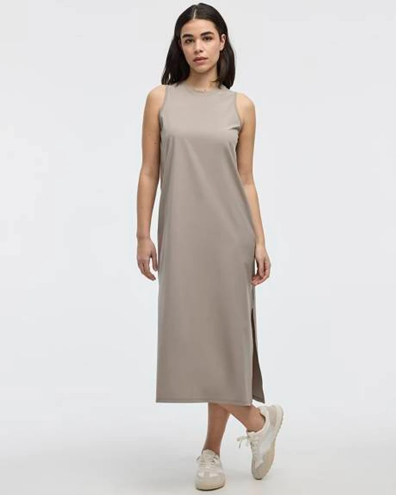 Sleeveless Mix-Media Dress