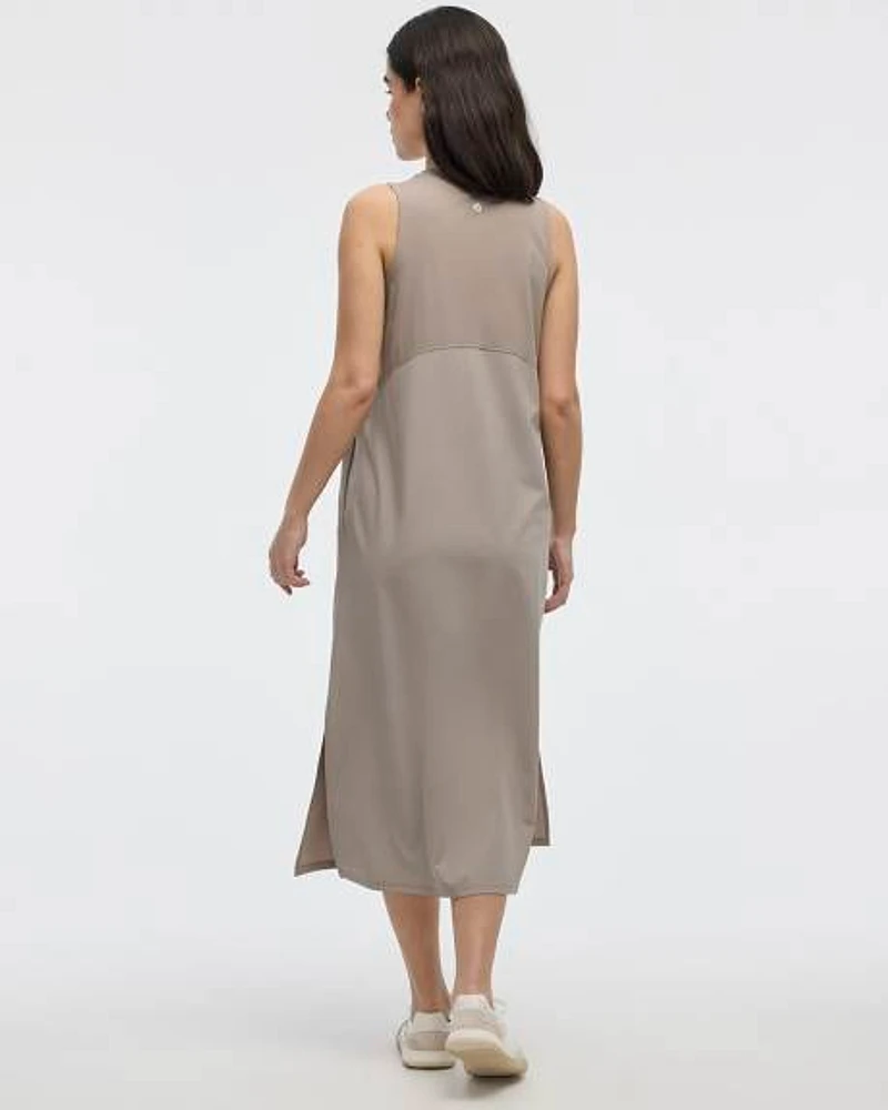 Sleeveless Mix-Media Dress