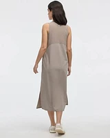 Sleeveless Mix-Media Dress