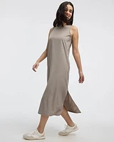 Sleeveless Mix-Media Dress