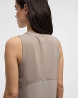 Sleeveless Mix-Media Dress